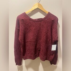 Elegant Maroon Crew Neck Sweater